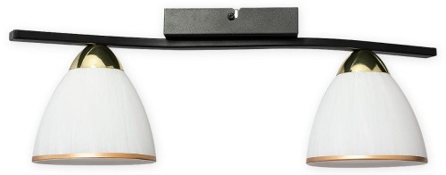 Lampa sufitowa Faber plafon 2 pł.  czarny matowy + złoty O3252 P2 CZA + ZL