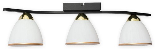 Lampa sufitowa  Faber plafon 3 pł.  czarny matowy + złoty O3253 P3 CZA + ZL