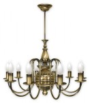 Lampa wisząca do salonu  Kandelabr żyrandol 10 pł.  E14  patyna 195/W10
