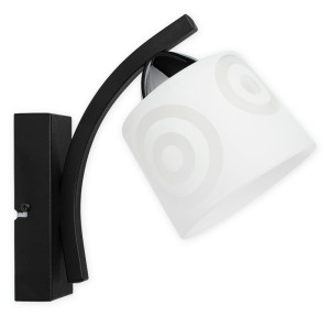 Lampa ścienna Freki kinkiet 1 pł.  czarny matowy + chromO3300 K1 CZA + CH