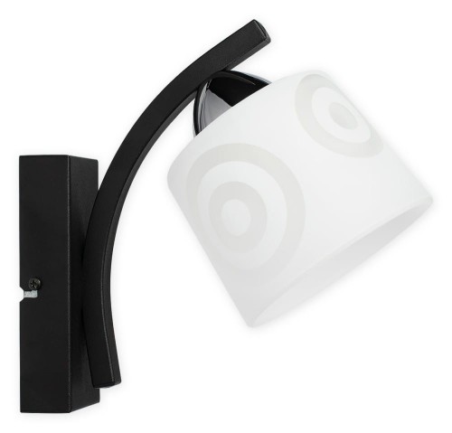 Lampa ścienna Freki kinkiet 1 pł.  czarny matowy + chromO3300 K1 CZA + CH