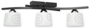 Lampa sufitowa Freki plafon 3 pł.  czarny matowy + chrom O3303 P3 CZA + CH