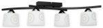 Lampa sufitowa  Freki plafon 4 pł.  czarny matowy + chrom O3304 P4 CZA + CH