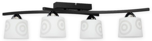 Lampa sufitowa  Freki plafon 4 pł.  czarny matowy + chrom O3304 P4 CZA + CH