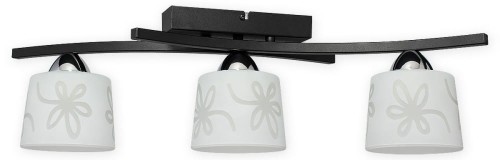 Lampa sufitowa  Geri plafon 3 pł.  czarny matowy + chrom O3283 P3 CZA + CH