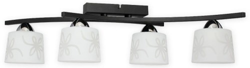 Lampa sufitowa  Geri plafon 4 pł.  czarny matowy + chrom O3284 P4 CZA + CH