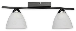 Lampa sufitowa  Magni plafon 2 pł. E27 czarny matowy + chrom O3292 P2 CZA + CH