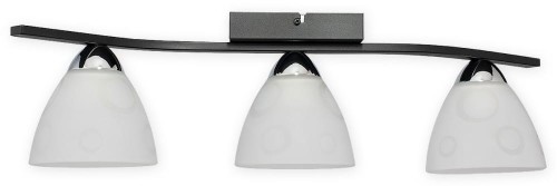 Lampa sufitowa   Magni plafon 3 pł.  czarny matowy + chrom O3293 P3 CZA + CH