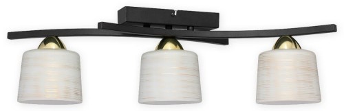 Lampa sufitowa  Talar plafon 3 pł. czarny matowy + złoty O3263 P3 CZA + ZL