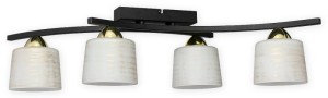 Lampa sufitowa  Talar plafon 4 pł.  czarny matowy + złoty O3264 P4 CZA + ZL