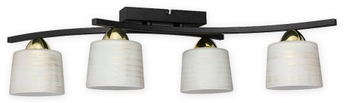 Lampa sufitowa  Talar plafon 4 pł.  czarny matowy + złoty O3264 P4 CZA + ZL