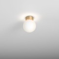 Lampa łazienkowa IP54 MODERN BALL simple midi WP LED hermetic L927 natynkowy złoty struktura 47000-L927-D0-00-19