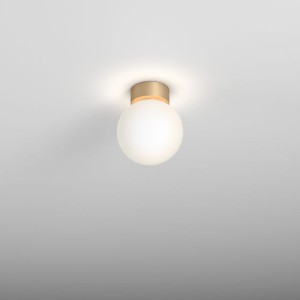 Lampa łazienkowa IP54 MODERN BALL simple midi WP LED hermetic L927 natynkowy złoty struktura 47000-L927-D0-00-19