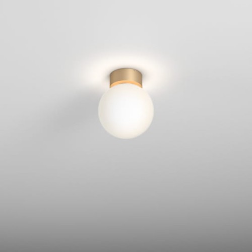 Lampa łazienkowa IP54 MODERN BALL simple midi WP LED hermetic L927 natynkowy złoty struktura 47000-L927-D0-00-19