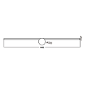 Lampa nad lustro IP44 Modern Slim kinkiet M złoty  LP-777/1W M GD