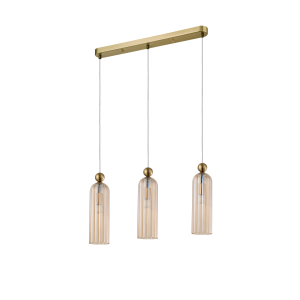 Lampa listwa 3XE14 Piega 3 wisząca amber LP-939/3L amber