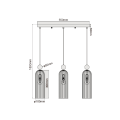 Lampa listwa 3XE14 Piega 3 wisząca amber LP-939/3L amber