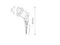 Lampa wbijana w grunt BUSH  3401  reflektor ogrodowy IP65 NOWODVORSKI