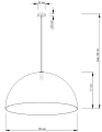 Sfera 35  30146  lampa wisząca biało-miedziana Sigma