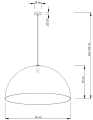 Sfera 50  30137  lampa wisząca czarno-złota  Sigma