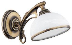 Lampa ścienna Hermes kinkiet 1 pł. / patyna O3160 K1 PAT Lemir