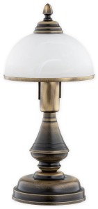 Lampa gabinetowa Hermes lampka stołowa 1 pł. / patyna O3168 L1 PAT Lemir