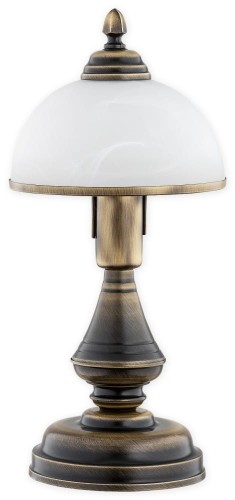 Lampa gabinetowa Hermes lampka stołowa 1 pł. / patyna O3168 L1 PAT Lemir