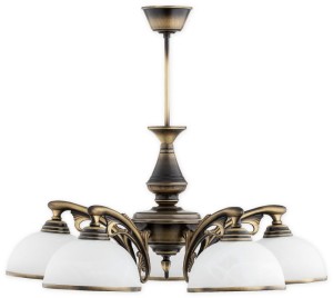 Lampa wisząca Hermes żyrandol 5 pł.  patyna O3165 W5 PAT Lemir