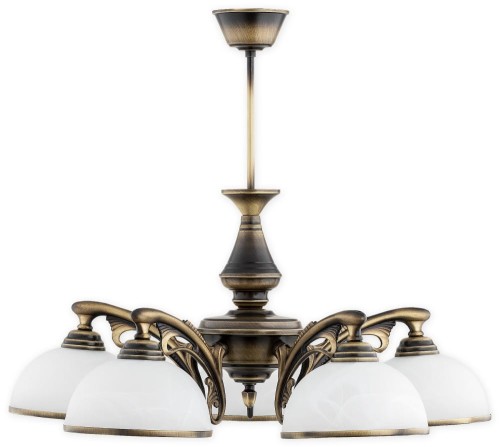 Lampa wisząca Hermes żyrandol 5 pł.  patyna O3165 W5 PAT Lemir