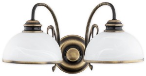 Lampa ścienna Lambda kinkiet 2 pł. / patyna O3171 K2 PAT Lemir