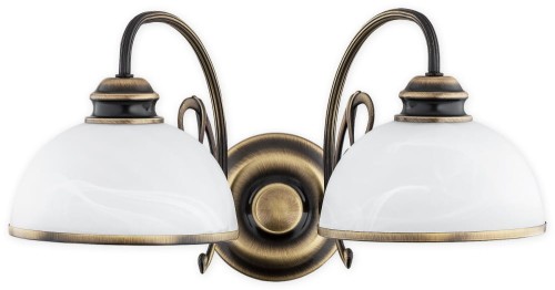 Lampa ścienna Lambda kinkiet 2 pł. / patyna O3171 K2 PAT Lemir