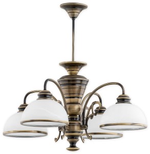 Lampa wisząca Lambda żyrandol 4 pł. / patyna O3174 W4 PAT Lemir