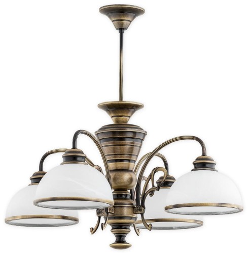Lampa wisząca Lambda żyrandol 4 pł. / patyna O3174 W4 PAT Lemir