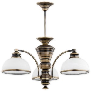 Lampa wisząca Pelion żyrandol 3 pł. / patyna O3183 W3 PAT Lemir