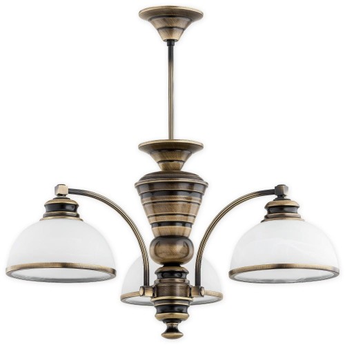 Lampa wisząca Pelion żyrandol 3 pł. / patyna O3183 W3 PAT Lemir
