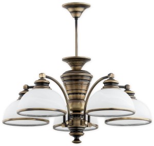 Lampa wisząca Pelion żyrandol 5 pł. / patyna O3185 W5 PAT Lemir