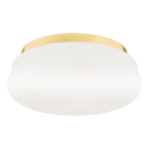 Plafon złota obręcz biały klosz lampa sufitowa Ombra 6142