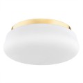 Plafon złota obręcz biały klosz lampa sufitowa Ombra 6142