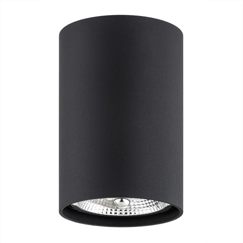 Lampa sufitowa tubka w kolorze czarnym dużo światła GU10 AR111 TUBO 4909