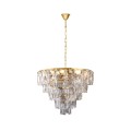 Żyrandol kryształowy lampa wisząca złoty 6xE14 Chelsea ML6002