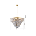 Żyrandol kryształowy lampa wisząca złoty 6xE14 Chelsea ML6002
