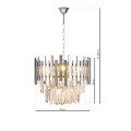 Żyrandol kryształowy lampa wisząca chrom 6xE14 Aspen chrome ML5996