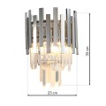 Kryształowy kinkiet chrom 2xE14 Aspen chrome ML5995