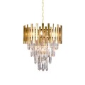 Żyrandol kryształowy lampa wisząca złoty 9xE14 Aspen II gold ML6000