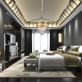 Żyrandol kryształowy lampa wisząca złoty 9xE14 Aspen II gold ML6000