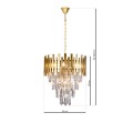 Żyrandol kryształowy lampa wisząca złoty 9xE14 Aspen II gold ML6000