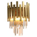 Kryształowy kinkiet złoty 2xE14 Aspen gold ML5998