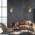 Kryształowy kinkiet złoty 2xE14 Aspen gold ML5998