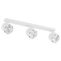 Lampa sufitowa z żarówkami potrójny reflektor, plafon biały regulowany CLEVLAND 6100