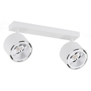 Lampa z żarówkami podwójny reflektor sufitowy plafon biały CLEVLAND 1031